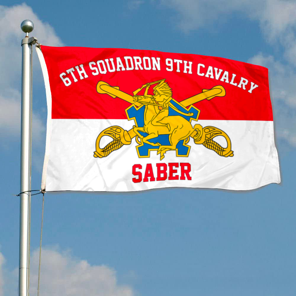 6th Squadron 9th Cavalry flag 3x5ft banner man cave 2
