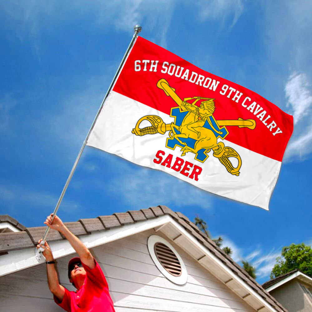 6th Squadron 9th Cavalry flag 3x5ft banner man cave 2