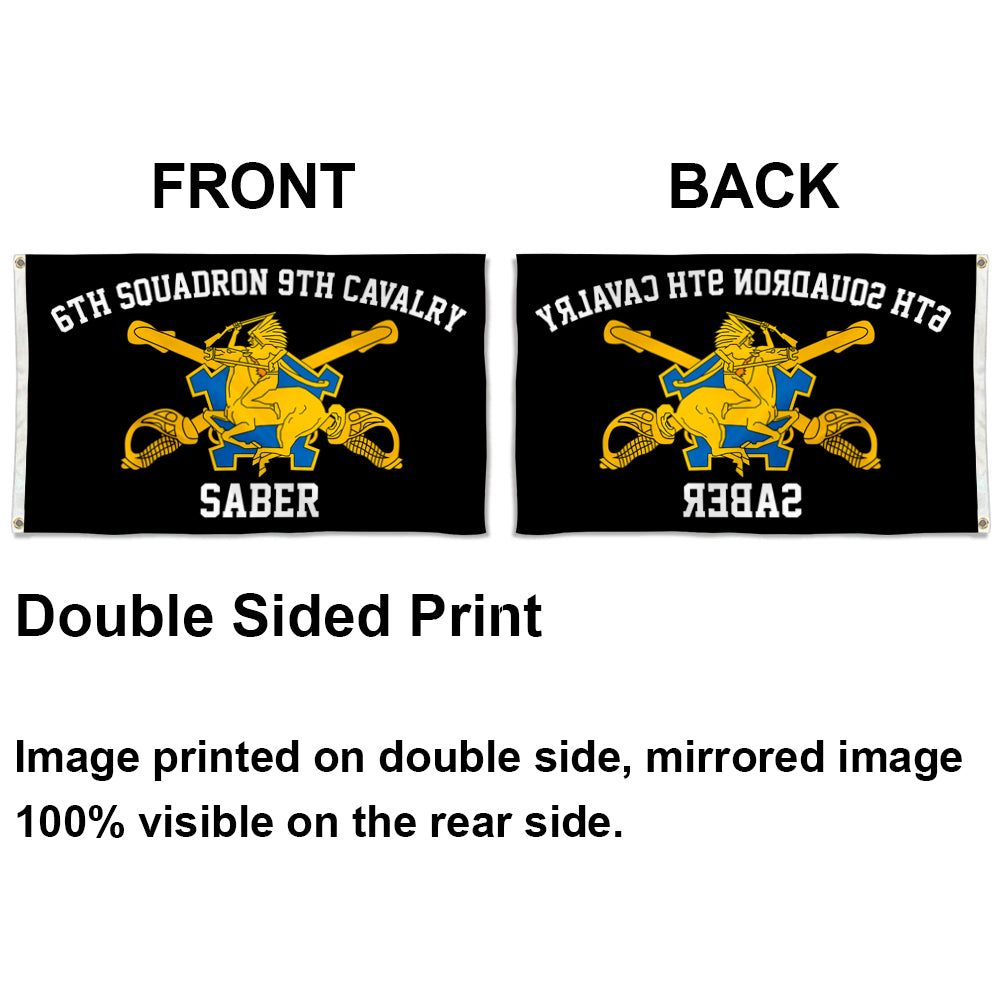 6th Squadron 9th Cavalry flag 3x5ft banner man cave