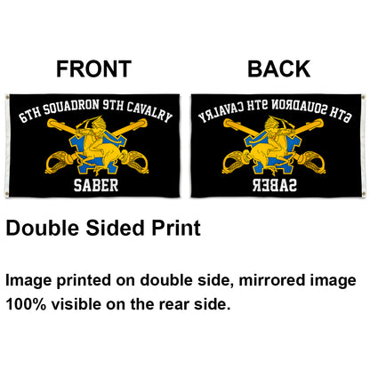6th Squadron 9th Cavalry flag 3x5ft banner man cave