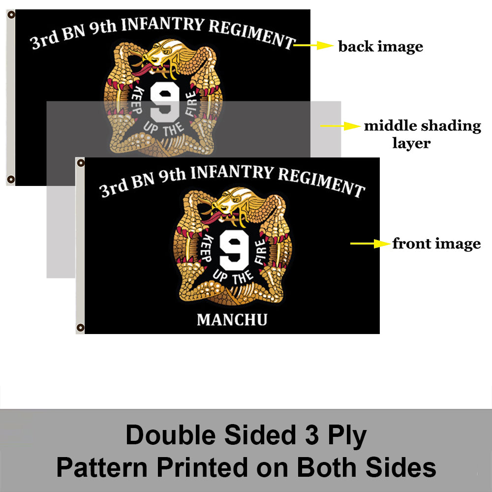 3rd BN 9th INEANTRY REGIMENT flag 3x5ft banner man cave