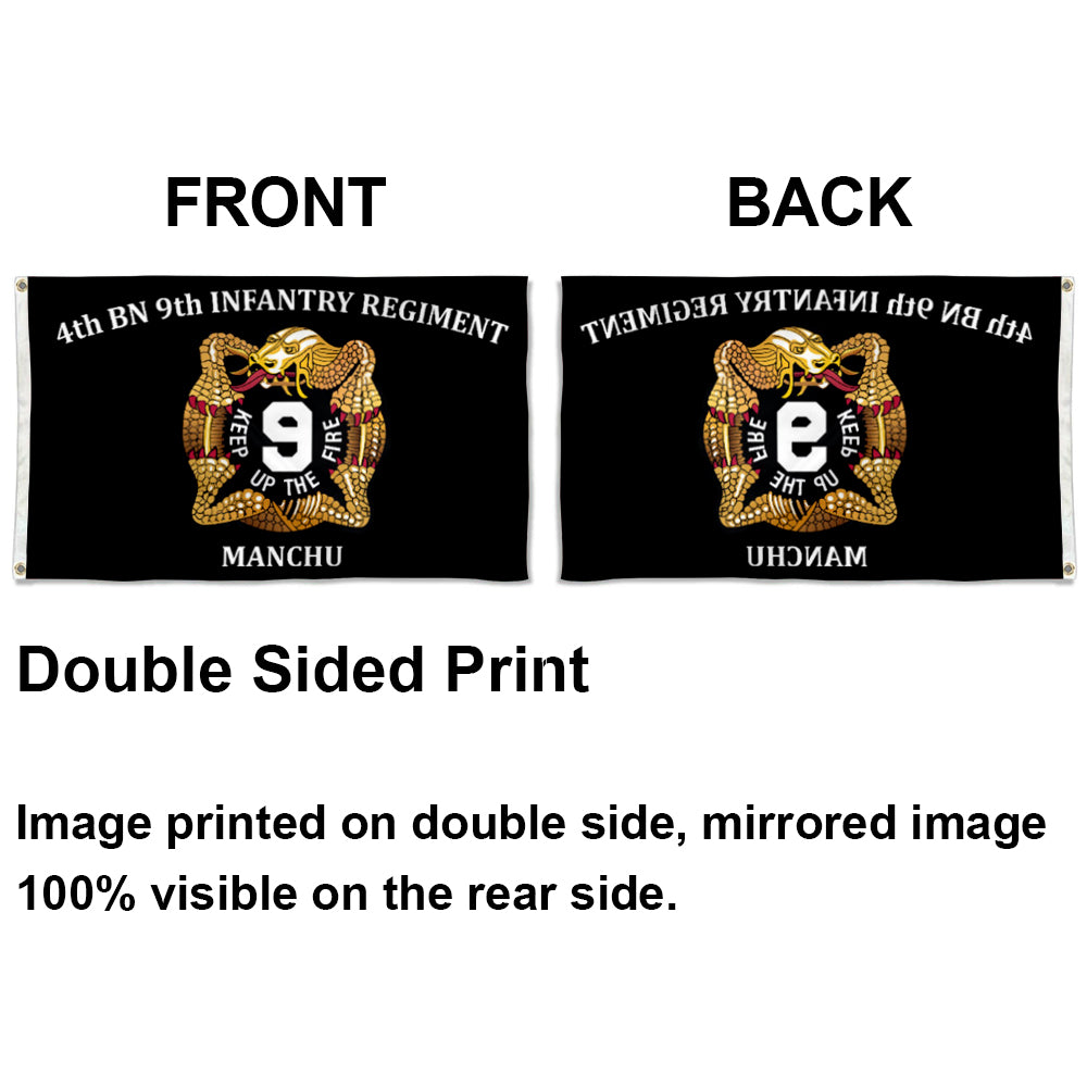 4th BN 9th INEANTRY REGIMENT flag 3x5ft banner man cave