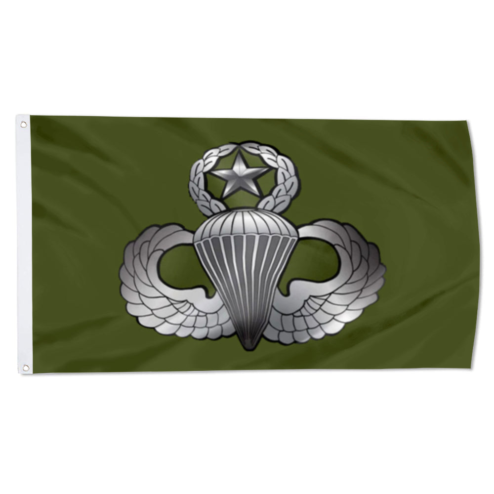 AIRBORNE WINGS (MASTER) OD GREEN flag 3x5ft banner man cave