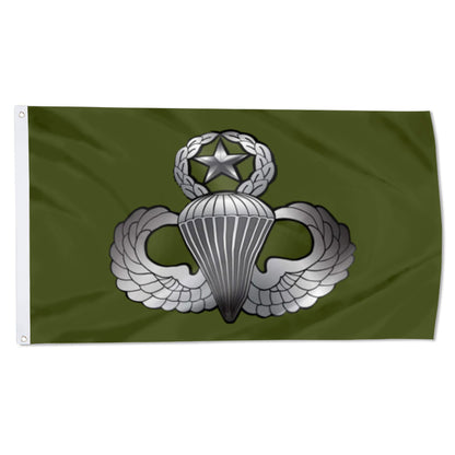 AIRBORNE WINGS (MASTER) OD GREEN flag 3x5ft banner man cave
