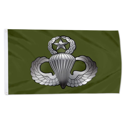 AIRBORNE WINGS (MASTER) OD GREEN flag 3x5ft banner man cave
