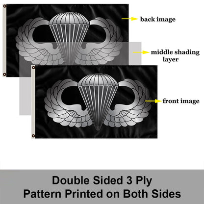 AIRBORNE WINGS (BASIC) flag 3x5ft banner man cave