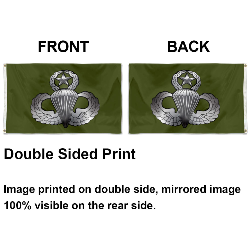 AIRBORNE WINGS (MASTER) OD GREEN flag 3x5ft banner man cave