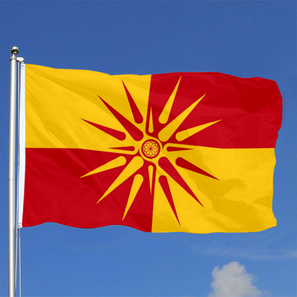 Macedonia flag 3x5ft banner man cave