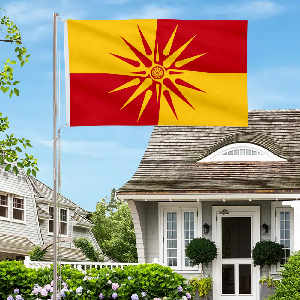 Macedonia flag 3x5ft banner man cave