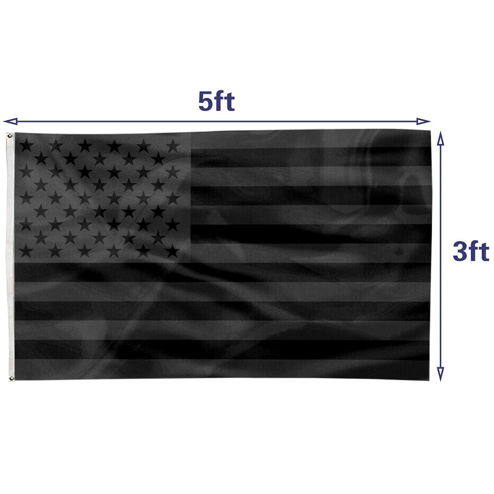 All Black American flag 3x5ft banner man cave