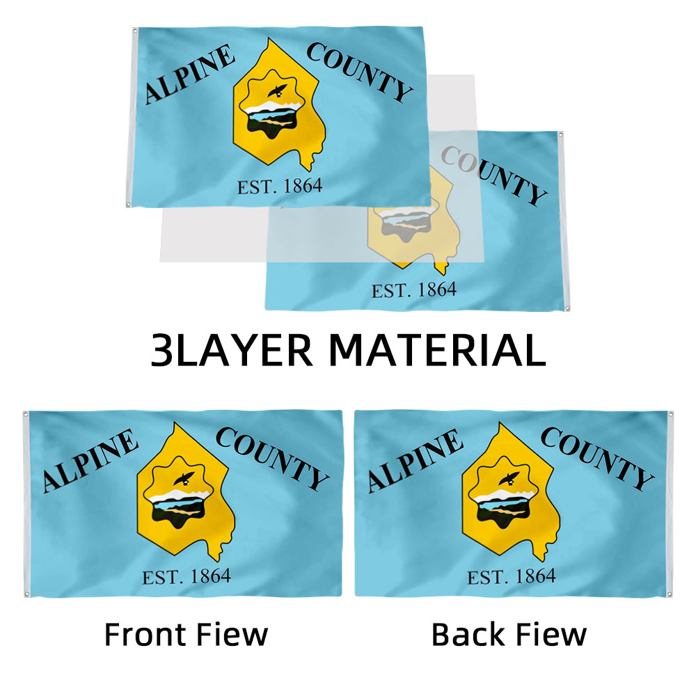 Alpine County California State United States of America flag 3x5ft banner man cave