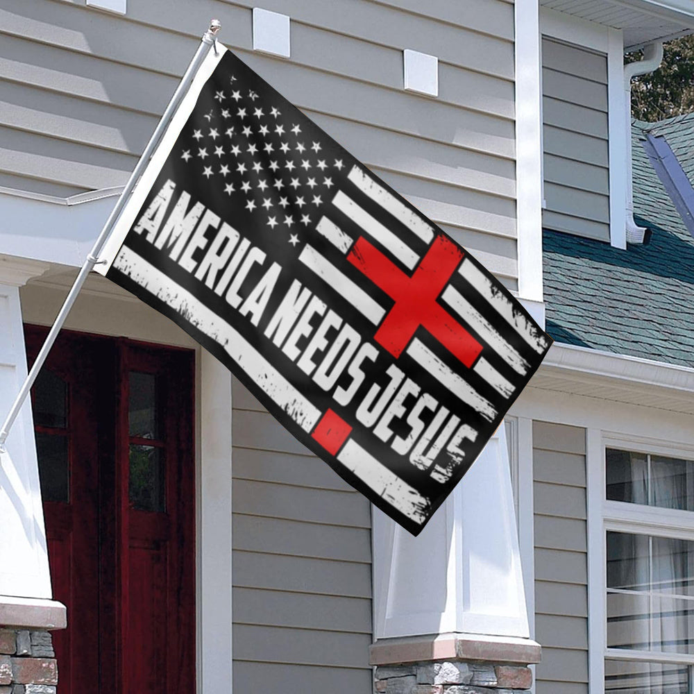 America Needs Jesus flag 3x5ft banner man cave