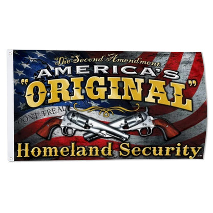 America Original Freedom 2nd Amendment Gun Rights Homland Security flag 3x5ft banner man cave