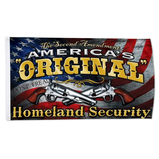 America Original Freedom 2nd Amendment Gun Rights Homland Security flag 3x5ft banner man cave