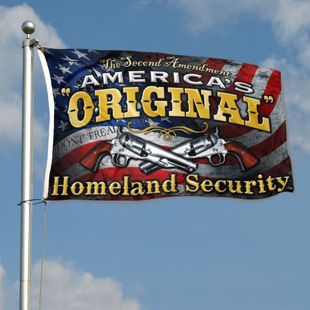 America Original Freedom 2nd Amendment Gun Rights Homland Security flag 3x5ft banner man cave