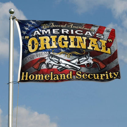 America Original Freedom 2nd Amendment Gun Rights Homland Security flag 3x5ft banner man cave
