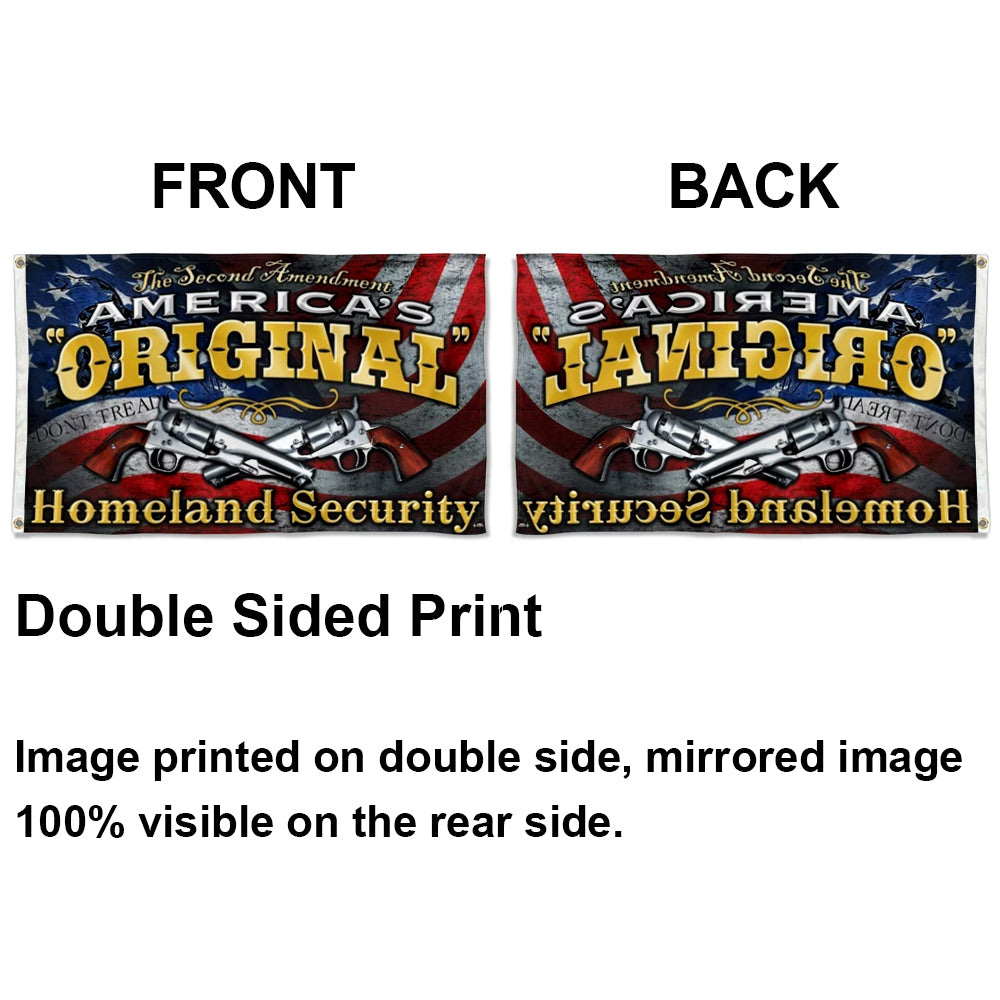 America Original Freedom 2nd Amendment Gun Rights Homland Security flag 3x5ft banner man cave