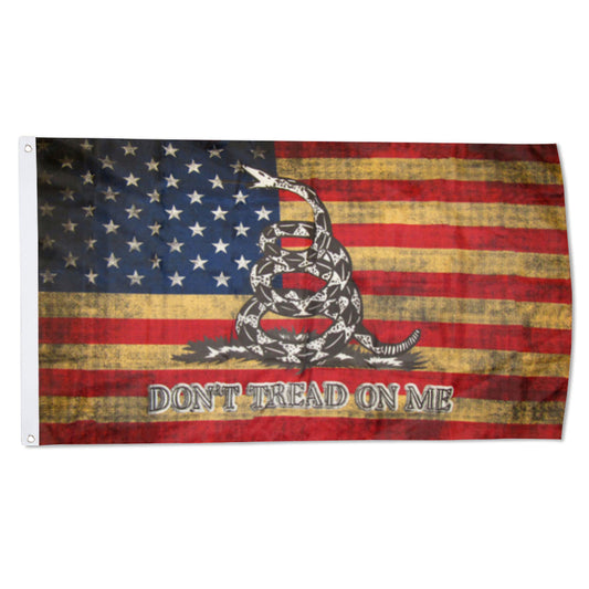 American Gadsden Don't Tread On Me Vintage flag 3x5ft banner man cave
