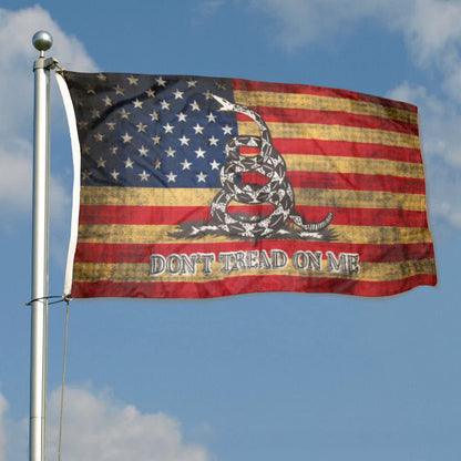 American Gadsden Don't Tread On Me Vintage flag 3x5ft banner man cave
