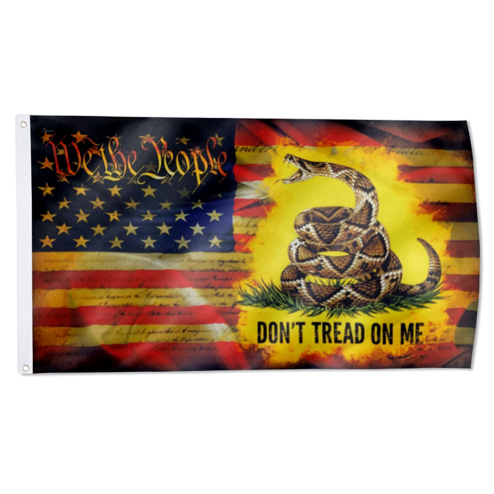 American Patriotic Gadsden We the People flag 3x5ft banner man cave