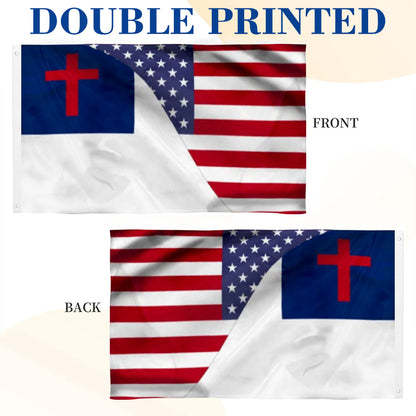 American Christian flag 3x5ft banner man cave