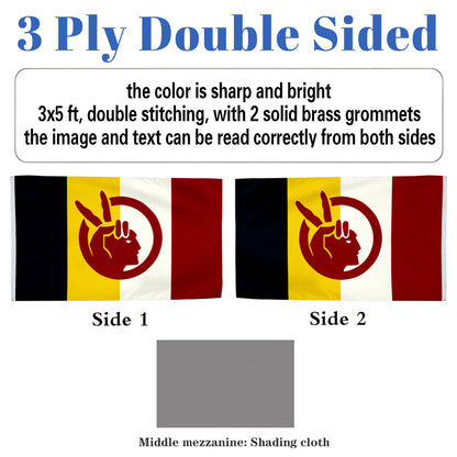 American Indian Movement flag 3x5ft banner man cave