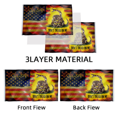 American Patriotic Gadsden We the People flag 3x5ft banner man cave