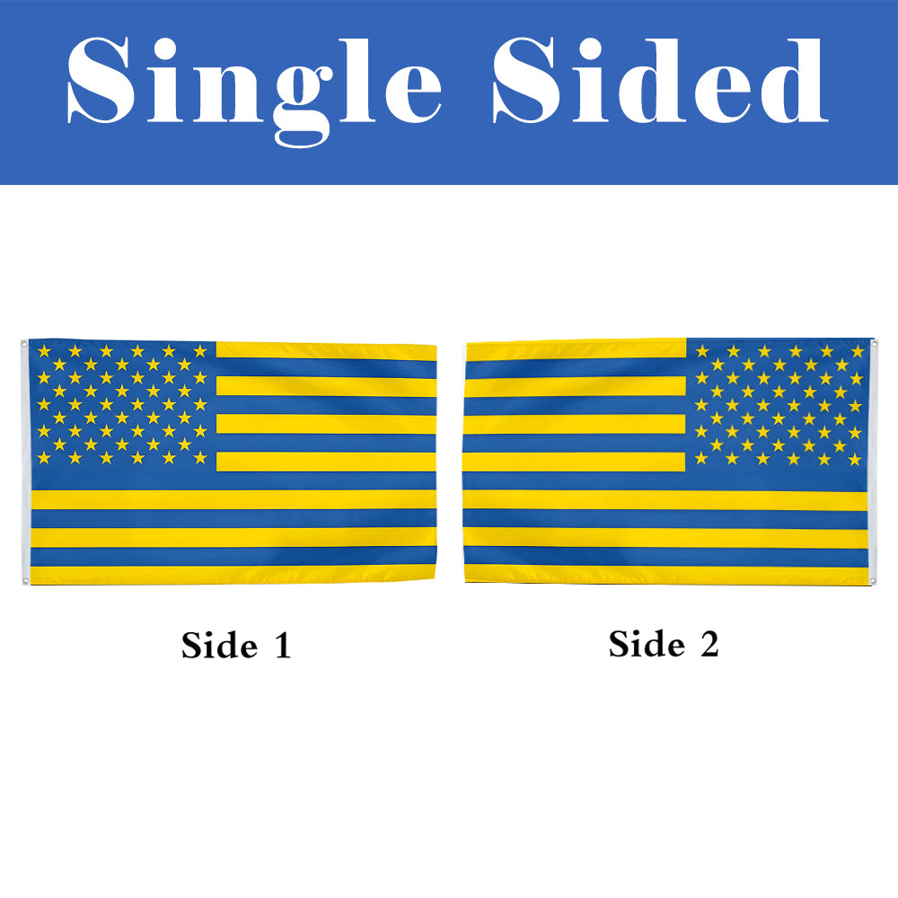 American Ukrainian flag 3x5ft banner man cave