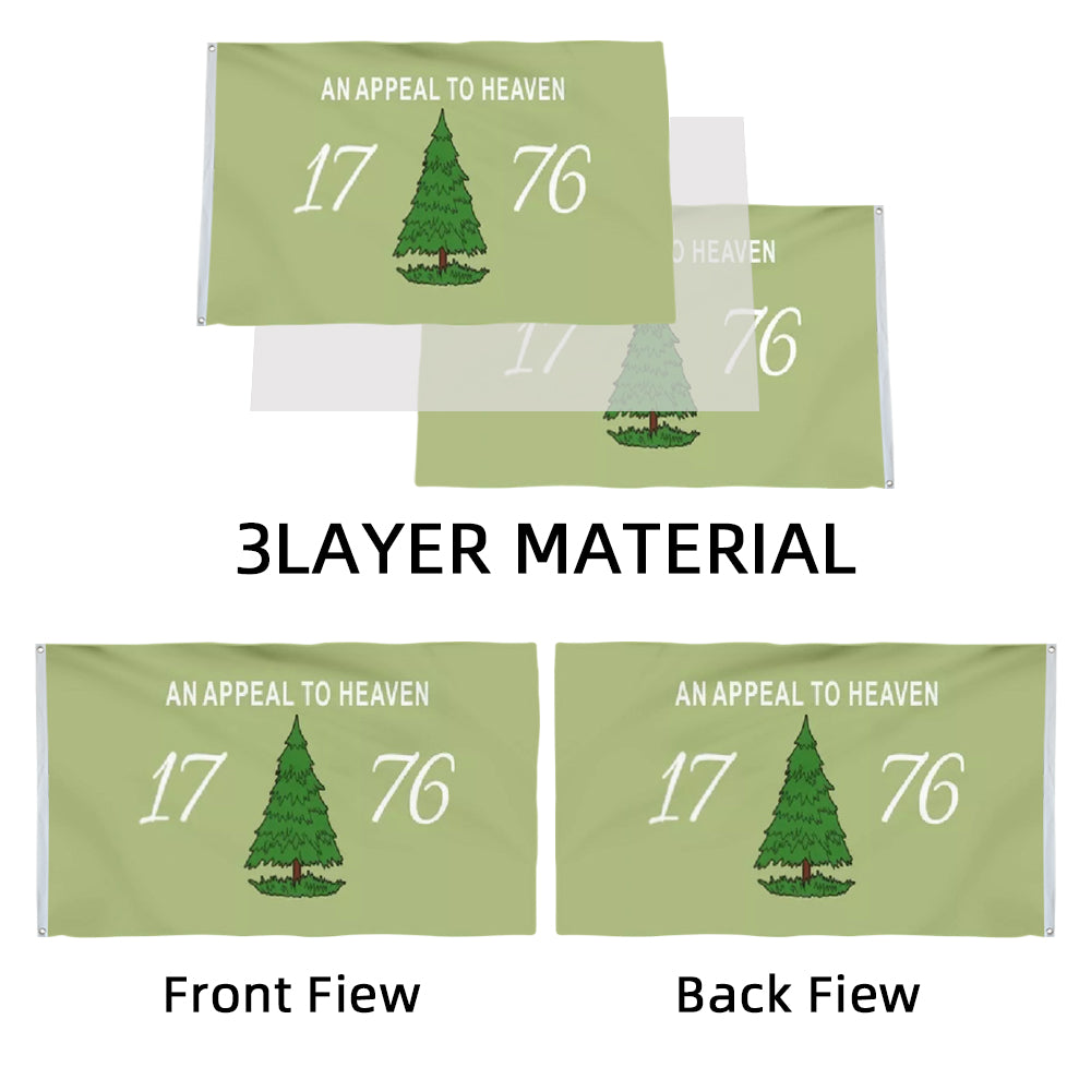 An Appeal To Heaven 1776 OLIVE Green flag 3x5ft banner man cave