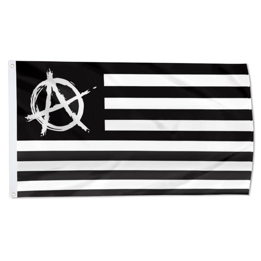 Anarchism Movement Anarchy Hippie Anarchist Symbol Punk Rock Anti flag 3x5ft banner man cave