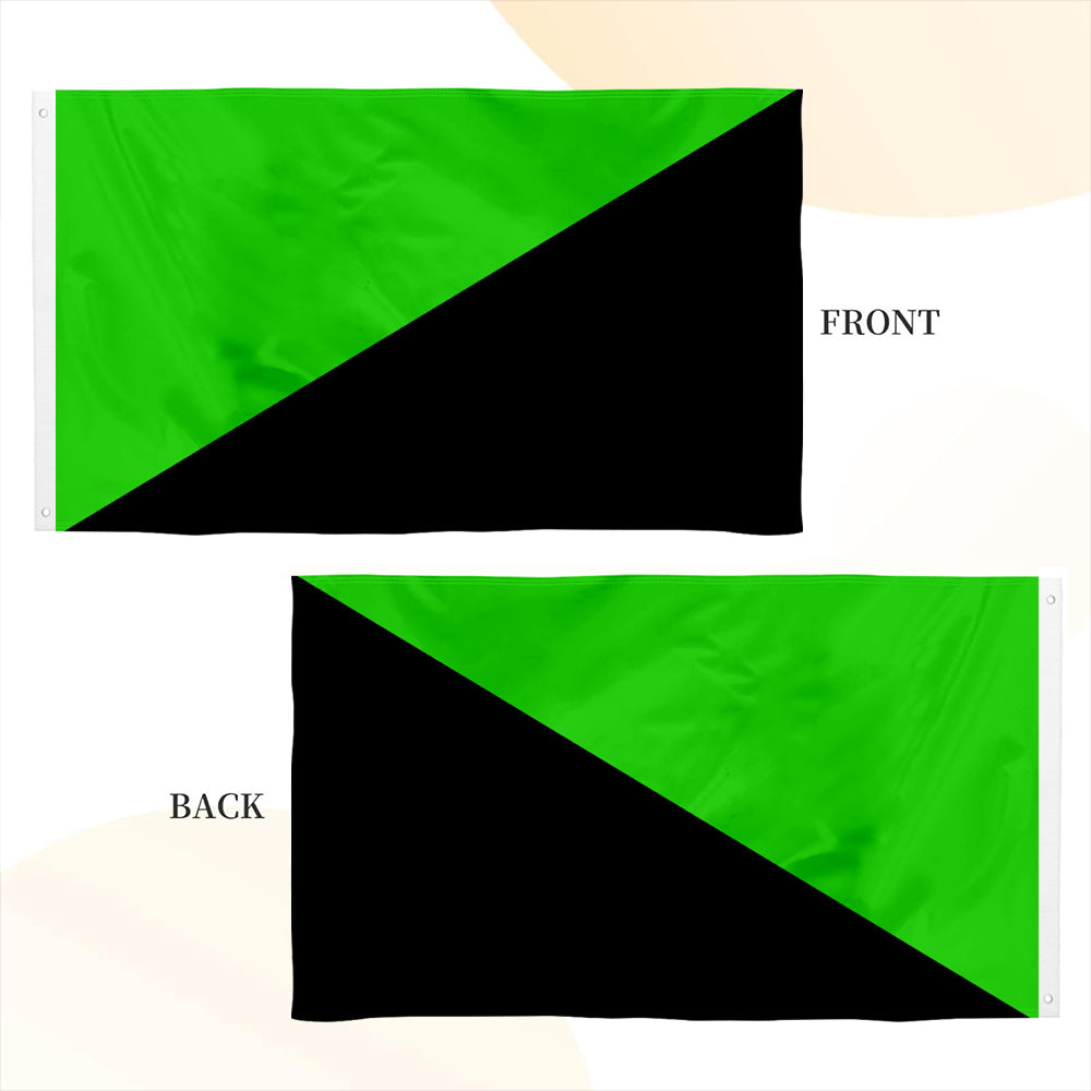 Anarcho-Primitivism, Green Anarchism flag 3x5ft banner man cave