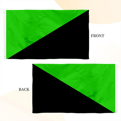Anarcho-Primitivism, Green Anarchism flag 3x5ft banner man cave