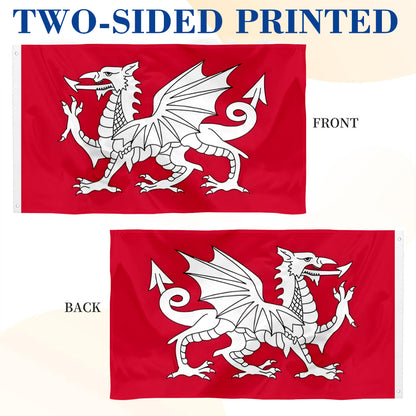 Wales Red Dragon flag 3x5ft banner man cave
