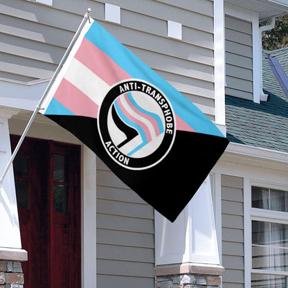 Anti-Transphobe Antifascist Antifa flag 3x5ft banner man cave