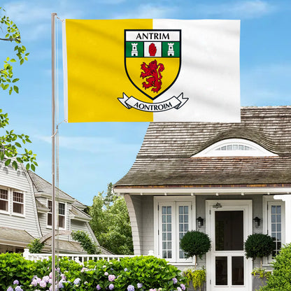 Antrim County Coat of Arms Ireland flag 3x5ft banner man cave