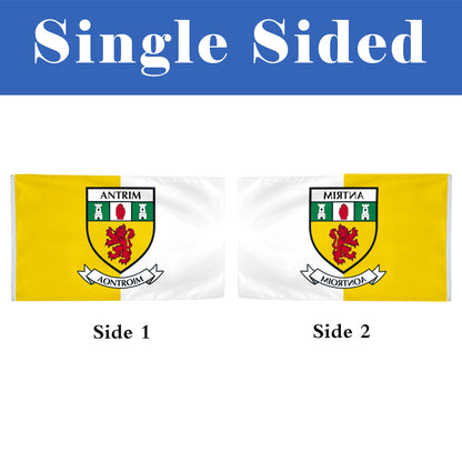 Antrim County Coat of Arms Ireland flag 3x5ft banner man cave