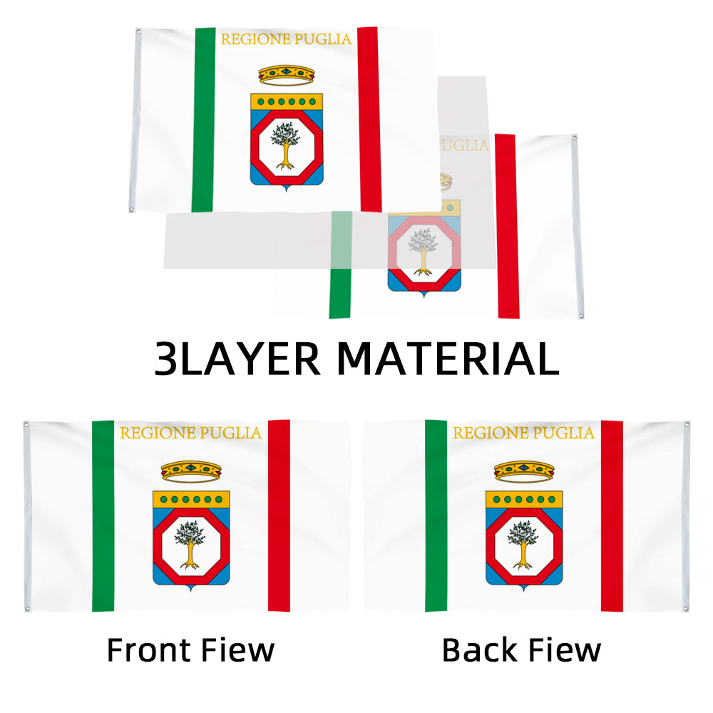 Apulia flag, Italy flags 3x5ft banner man cave