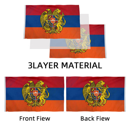 Armenian Coat of Arms flag Country Armenia National Crest Eagle flags 3x5ft banner man cave