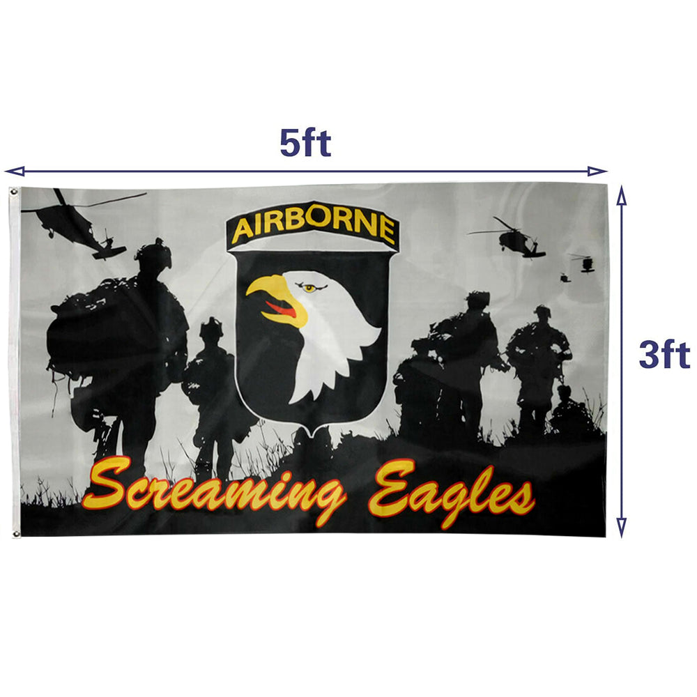 Army 101st Airborne Screaming Eagles Soldiers flag 3x5ft banner man cave