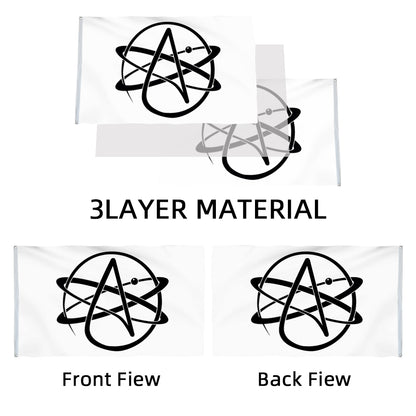 Atheist flag Atheism Agnosticism Agnostic A Atom Symbol Religion flags 3x5ft banner man cave