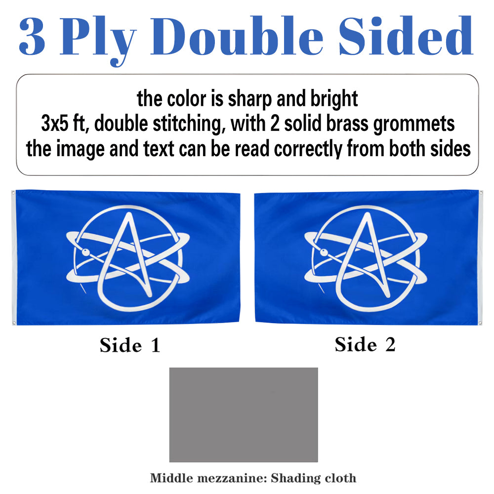 Atheist flag 3x5ft banner man cave