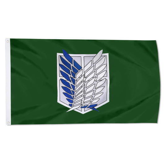Attack on Titan Survey Corps flag 3x5ft banner man cave