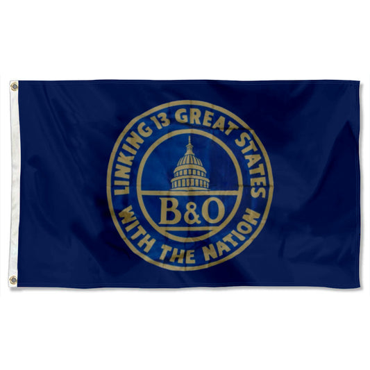 B & O Railroad flag 3x5ft banner man cave