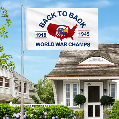 Back to Back World War Champs flag 3x5ft banner man cave