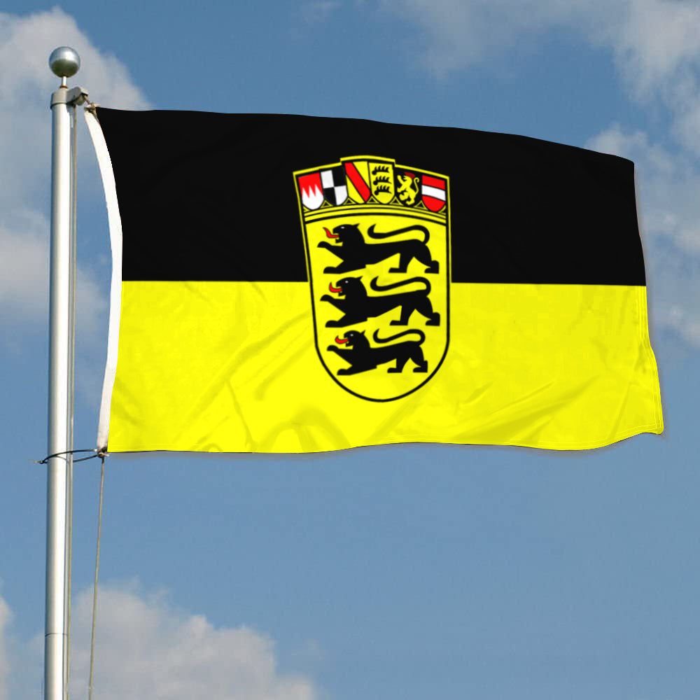 Baden-Wurttemberg Germany State (Stuttgart Coat of Arms) flag 3x5ft banner man cave