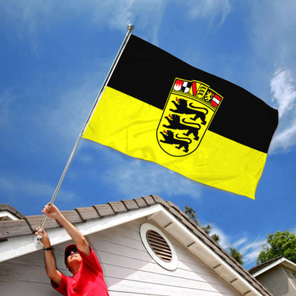 Baden-Wurttemberg Germany State (Stuttgart Coat of Arms) flag 3x5ft banner man cave