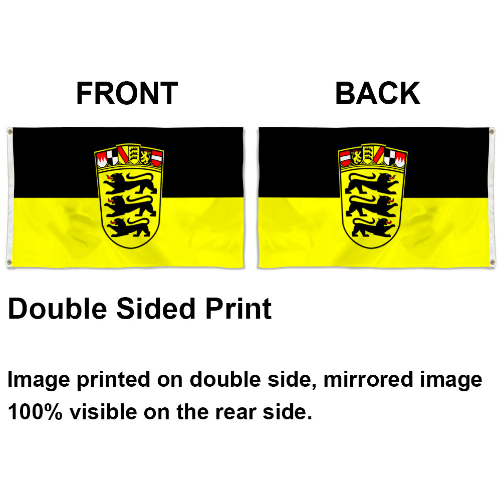 Baden-Wurttemberg Germany State (Stuttgart Coat of Arms) flag 3x5ft banner man cave