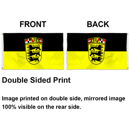 Baden-Wurttemberg Germany State (Stuttgart Coat of Arms) flag 3x5ft banner man cave