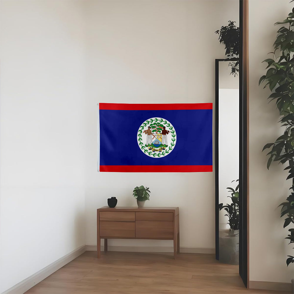 Belize flag 3x5ft banner man cave