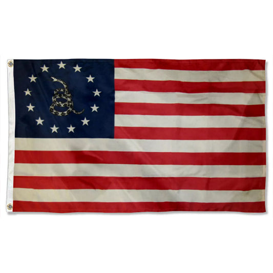 Betsy Ross Gadsden flag 3x5ft banner man cave